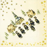 Servietten 33x33 cm - Christmas singers