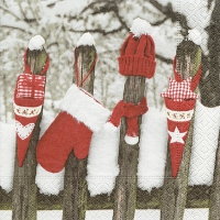 Servietten 33x33 cm - Outdoor christmas