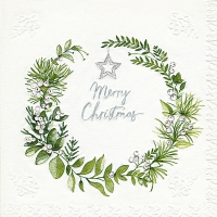 Servietten 33x33 cm - Moments Tender wreath