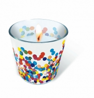 Glaskerze - Glaskerze Confetti