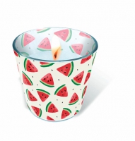 Glaskerze - Melon pieces