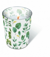 Glaskerze - Glaskerze Fresh leaves