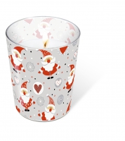 Glaskerze - Glaskerze Funny Santas