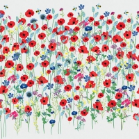 Servietten 33x33 cm - Harmony poppies