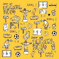 Servietten 33x33 cm - Soccer Icons