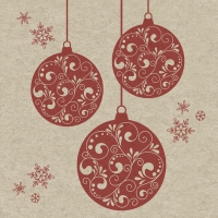 Servietten 33x33 cm - Baubles