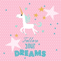 Servietten 24x24 cm - Follow your dreams