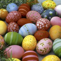 Servietten 25x25 cm - Colourful eggs