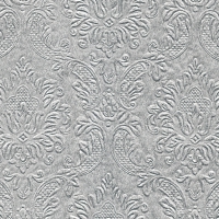 Servietten 24x24 cm - Moments Ornament silver