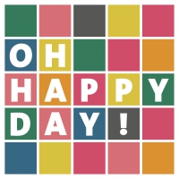 Servietten 24x24 cm - Happy Day