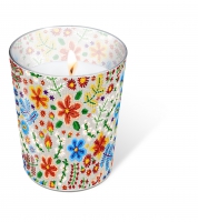 Glaskerze - Embroidery