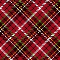 Servietten 24x24 cm - Tartan red
