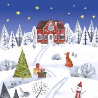 Servietten 33x33 cm - Winter land