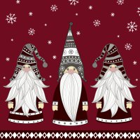 Servietten 24x24 cm - Gnomes