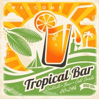 Servietten 24x24 cm - Tropical bar
