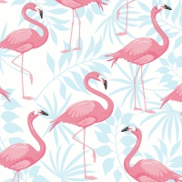 Servietten 33x33 cm - Flamingo garden