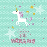 Servietten 33x33 cm - Follow your dreams
