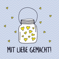 Servietten 33x33 cm - Mit Liebe gemacht