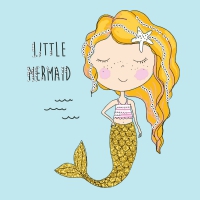 Servietten 33x33 cm - Little mermaid