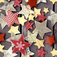 Servietten 33x33 cm - Handmade stars
