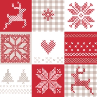 Servietten 33x33 cm - Winter patch