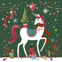 Servietten 33x33 cm - Xmas unicorn Servietten 33x33 cm - Xmas unicorn
