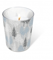 Glaskerze - Winter trees