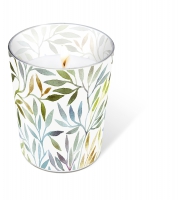 Glaskerze - Willow leaves