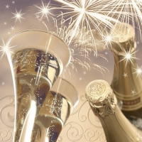 100 Servietten 33x33 cm - New Years Eve