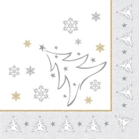 50 Servietten 40x40 cm - X-Mas Elegance