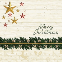 100 Servietten 33x33 cm - Golden Star