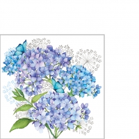 Servietten 25x25 cm - Hydrangea Provencale