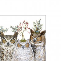 Servietten 25x25 cm - Holiday Hoot