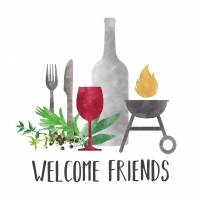 Servietten 25x25 cm - Grill & Friends Napkin 25x25