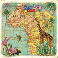 Servietten 33x33 cm - Travel to Africa