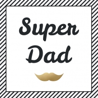 Servietten 33x33 cm - Super Dad
