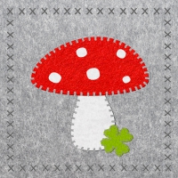 Servietten 33x33 cm - Glückspilz