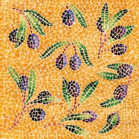 Servietten 33x33 cm - Mosaique Olives