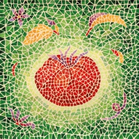 Servietten 33x33 cm - Mosaique Tomate