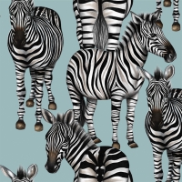 Servietten 33x33 cm - Zebras