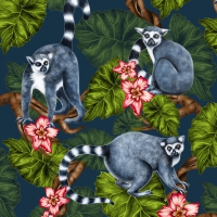Servietten 33x33 cm - Midnight Madagaskar Servietten 33x33 cm - Midnight Madagaskar