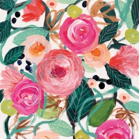 Servietten 33x33 cm - La Belle Rose