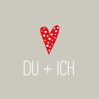 Servietten 33x33 cm - Du und ich