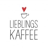 Servietten 33x33 cm - Lieblingskaffee