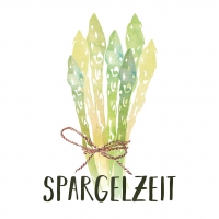 Servietten 33x33 cm - Spargelzeit