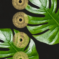 Servietten 33x33 cm - Club Tropicana black