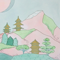 Servietten 33x33 cm - Soleil levant