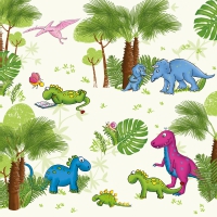 Servietten 33x33 cm - Dinos