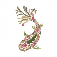 Servietten 33x33 cm - Green Koi