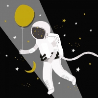 Servietten 33x33 cm - Capisco Astronaut